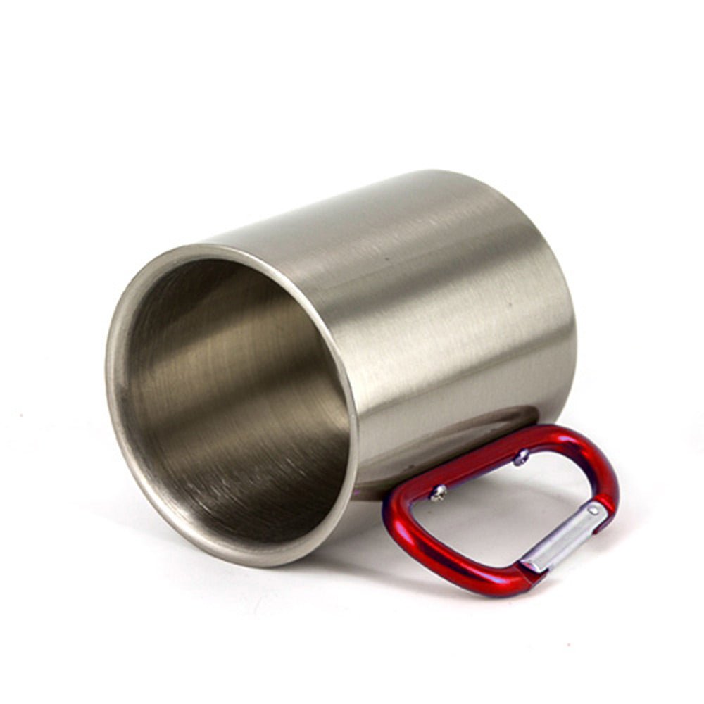 Cana metal inox sublimabila cu maner rosu A5512 - Green Print