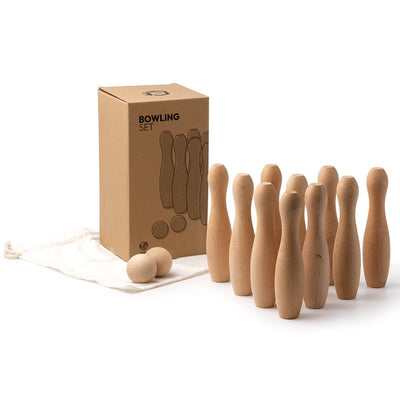Set joc popice - bowling din lemn JU1040S129 - Green Print