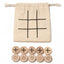 Set joc X si 0 in saculet de bumbac JU1035S129 - Green Print
