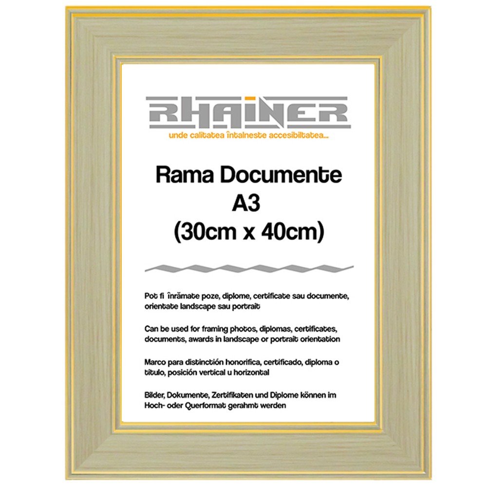 Rama foto Malaga crem+auriu A3 FP01122A3 - Green Print