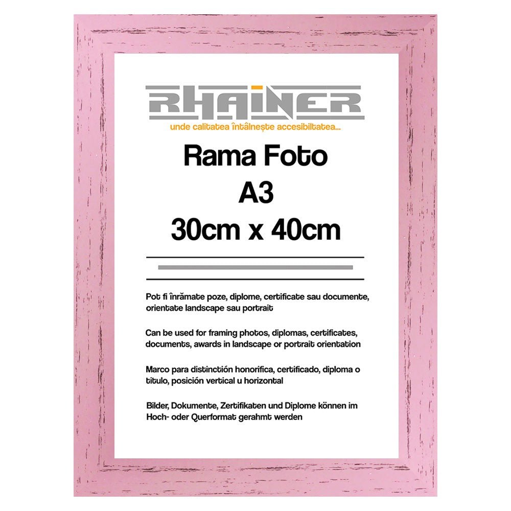 Rama foto Leon roz A3 FP08613A3 - Green Print