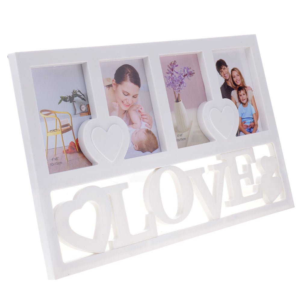 Rama foto colaj LOVE inimi 4 poze HS318954 - Green Print