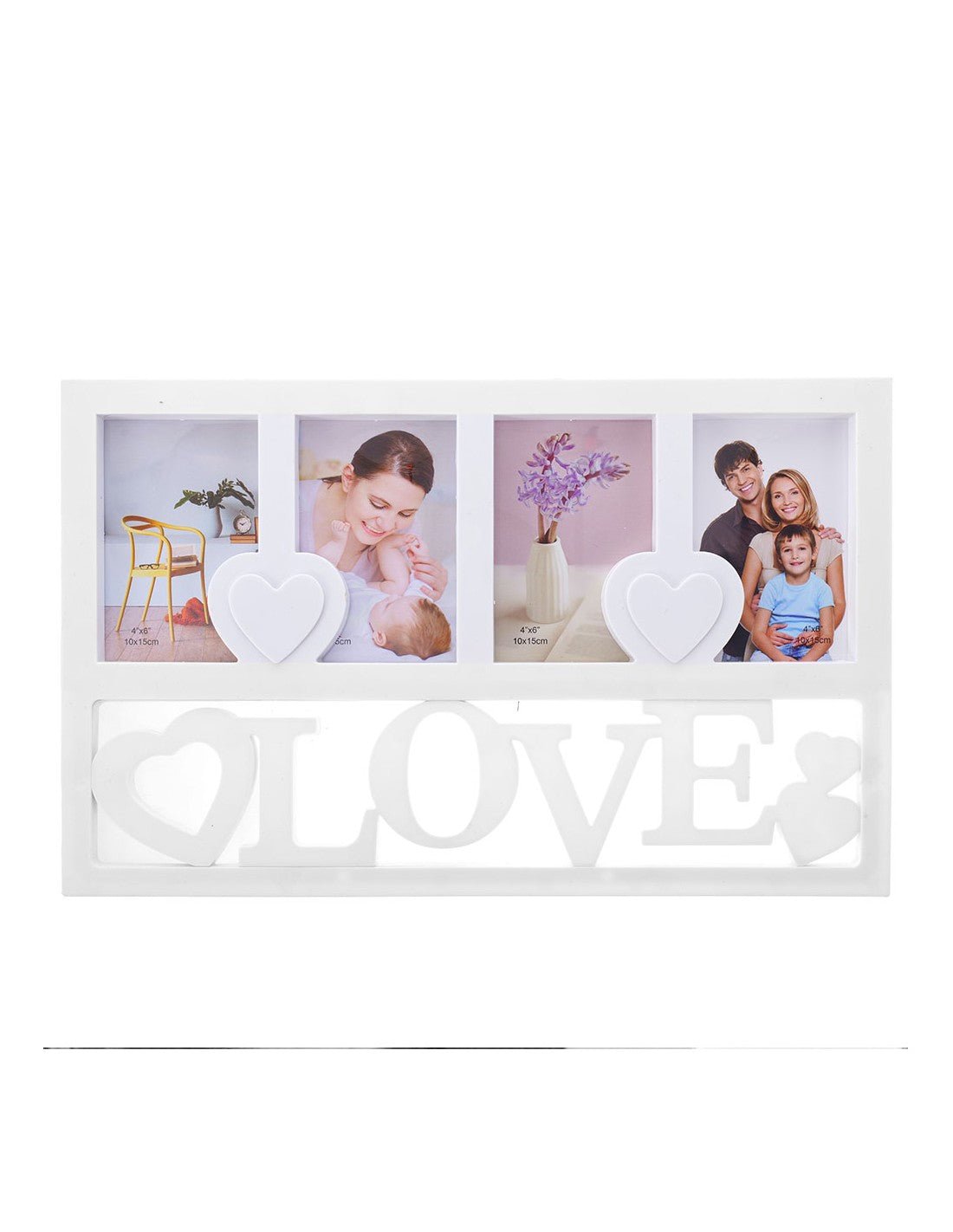 Rama foto colaj LOVE inimi 4 poze HS318954 - Green Print