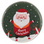 Cutie metalica rotunda verde cu model Mos Craciun XM724624 - Green Print