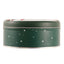 Cutie metalica rotunda verde cu model Mos Craciun XM724624 - Green Print