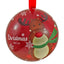 Glob de brad metalic rosu cu model ren Ø7 cm XM787812 - Green Print
