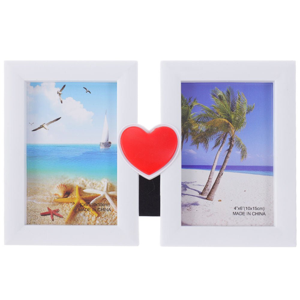 Rama foto colaj inima rosie 2 poze HS716490 - Green Print
