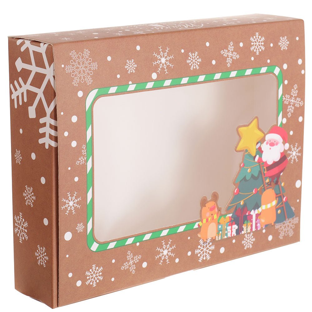 Cutie dreptunghiulara de cadou CRACIUN1 B846114 - Green Print