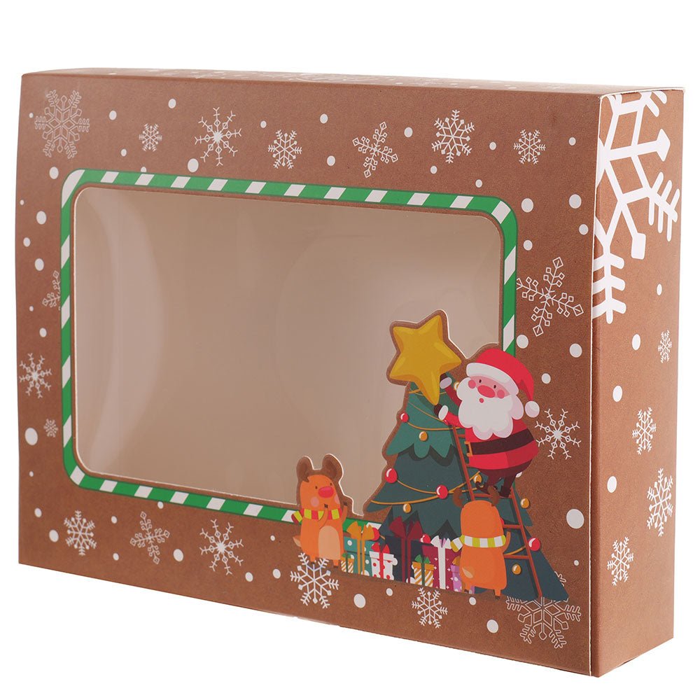 Cutie dreptunghiulara de cadou CRACIUN1 B846114 - Green Print