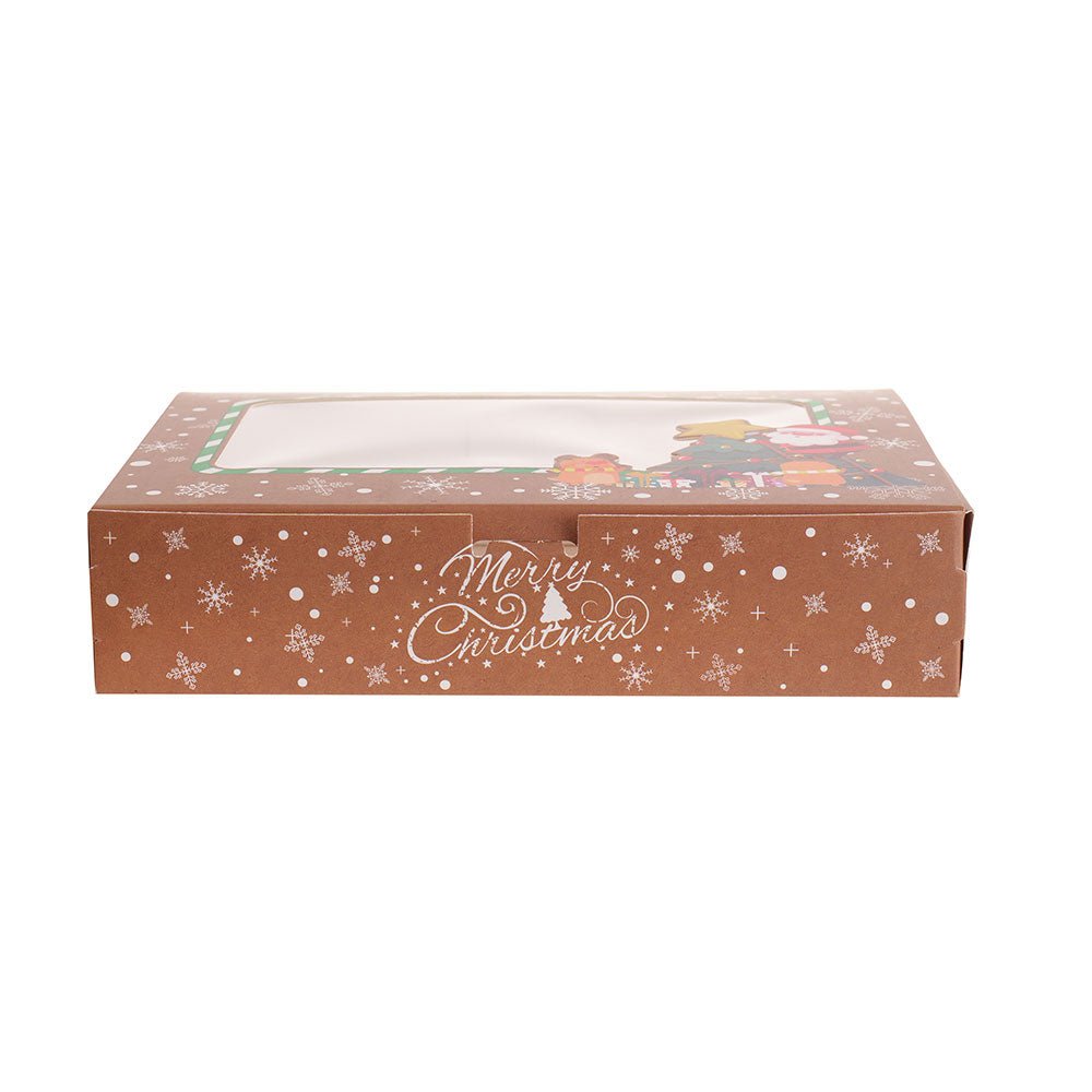 Cutie dreptunghiulara de cadou CRACIUN1 B846114 - Green Print