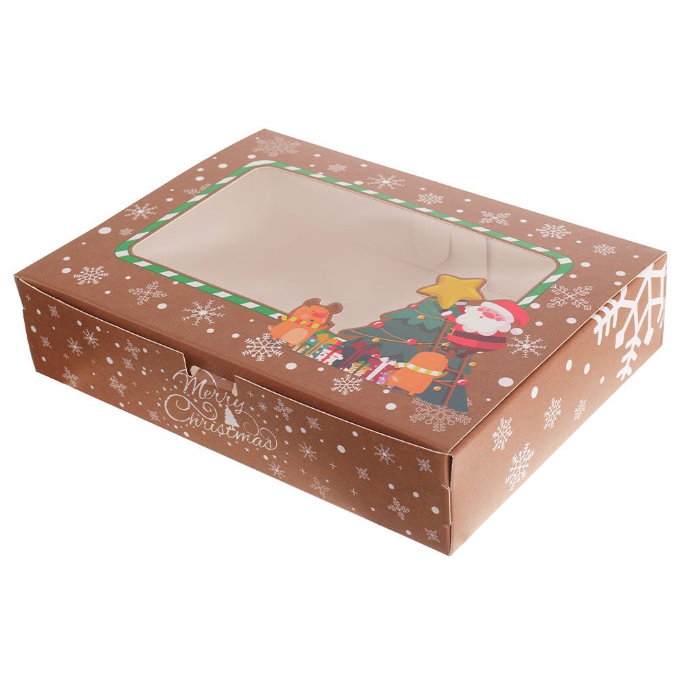 Cutie dreptunghiulara de cadou CRACIUN1 B846114 - Green Print