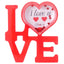 Glob foto LOVE rosu cu LED GL687655 - Green Print