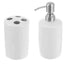 Set de baie dozator sapun + suport periute SUBLIMABILE BR445701 - Green Print