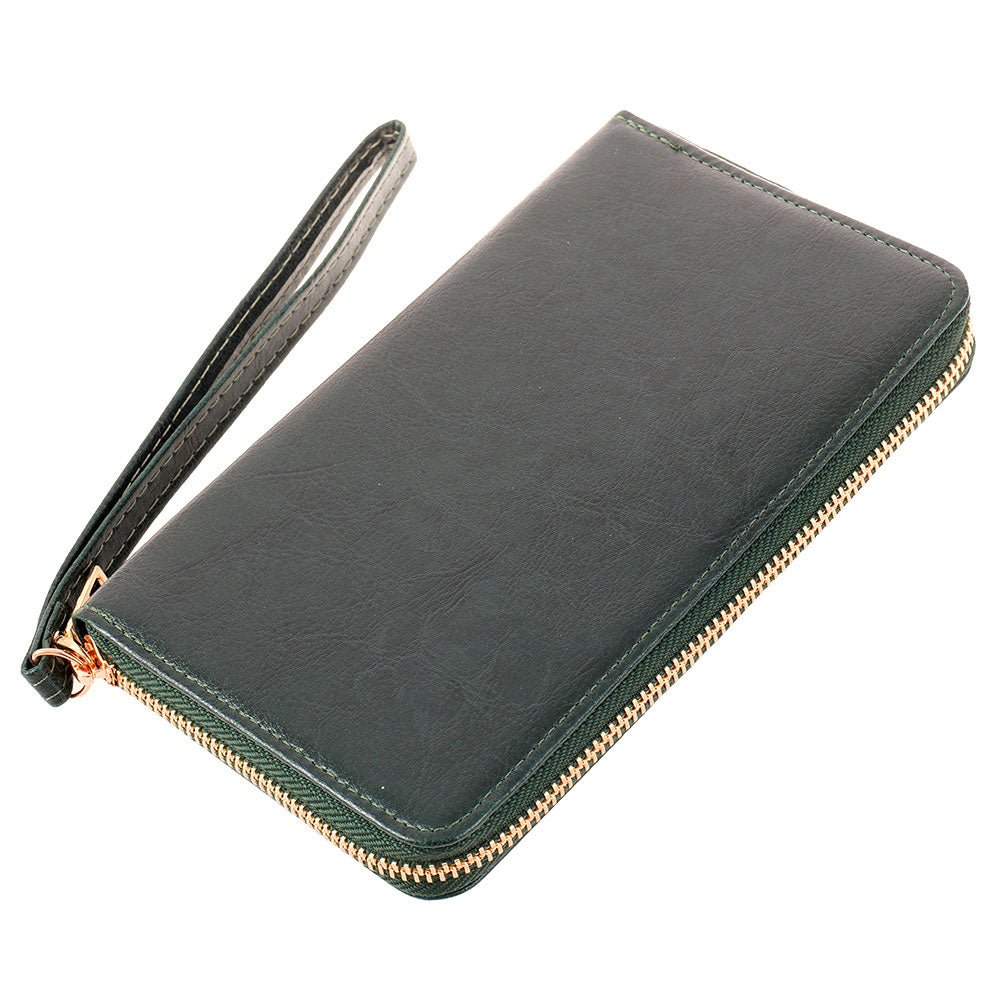 Portofel de acte din piele AIR - verde inchis TC610117 - Green Print