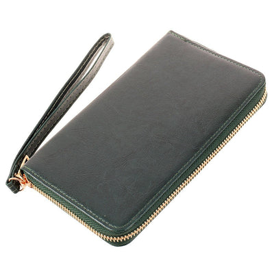 Portofel de acte din piele AIR - verde inchis TC610117 - Green Print