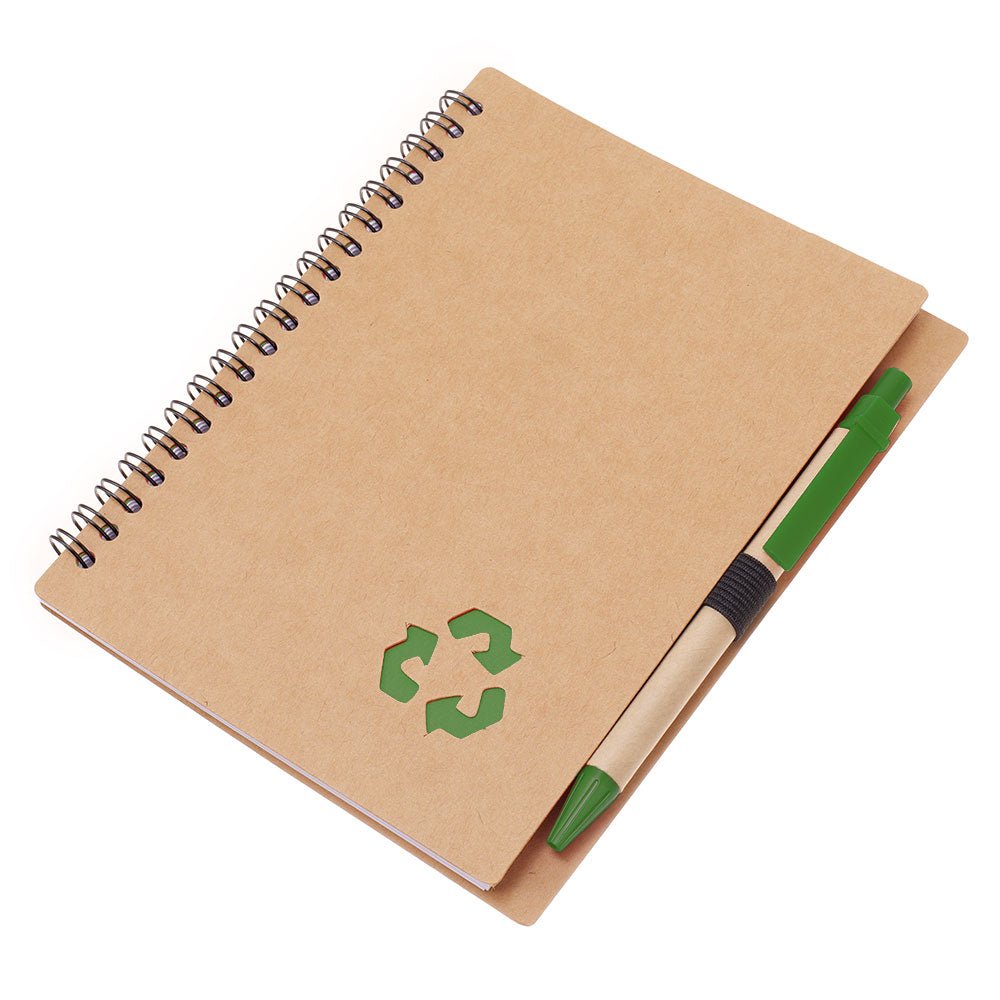 Agenda cu pix RECYCLE 13x18 NB320617 - Green Print