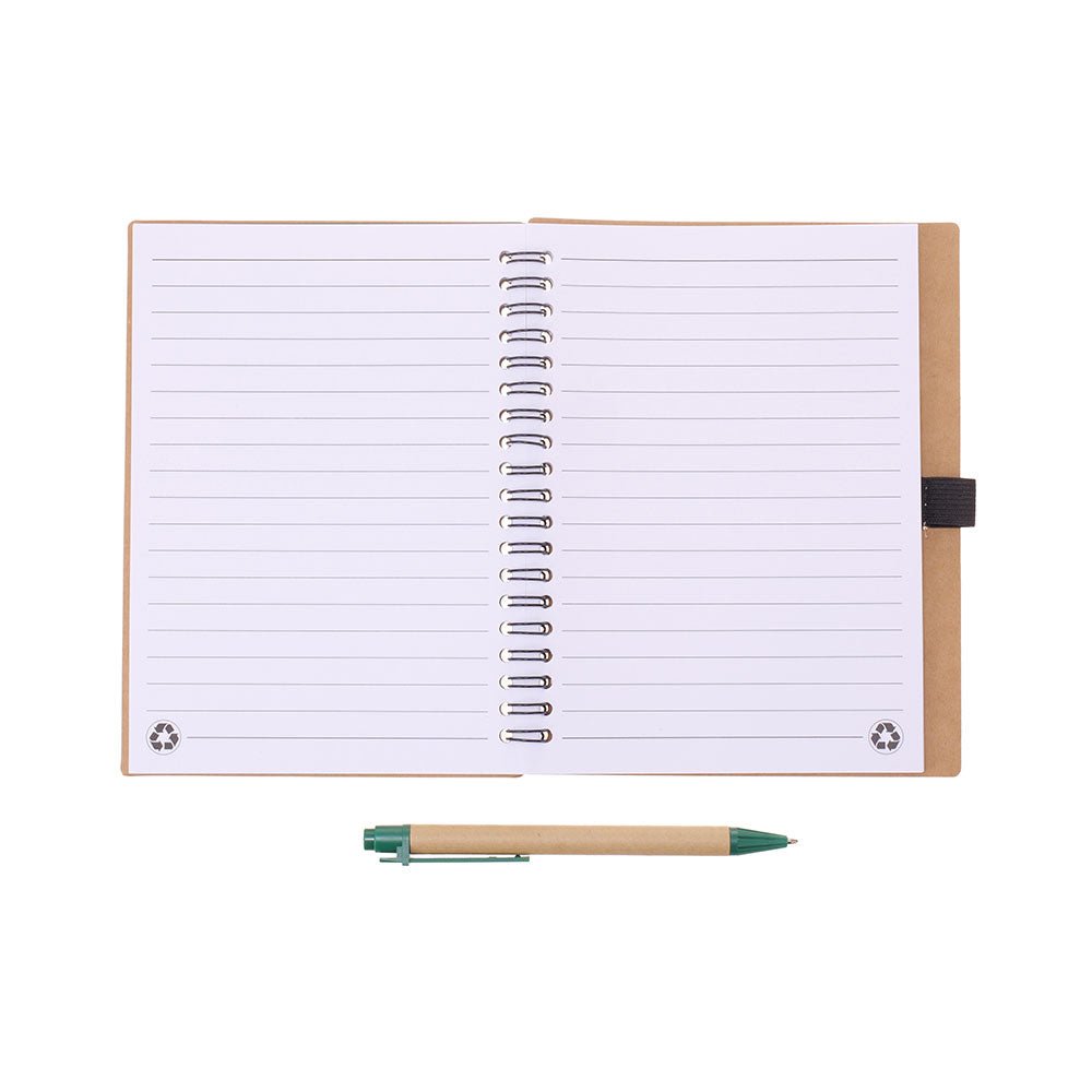 Agenda cu pix RECYCLE 13x18 NB320617 - Green Print
