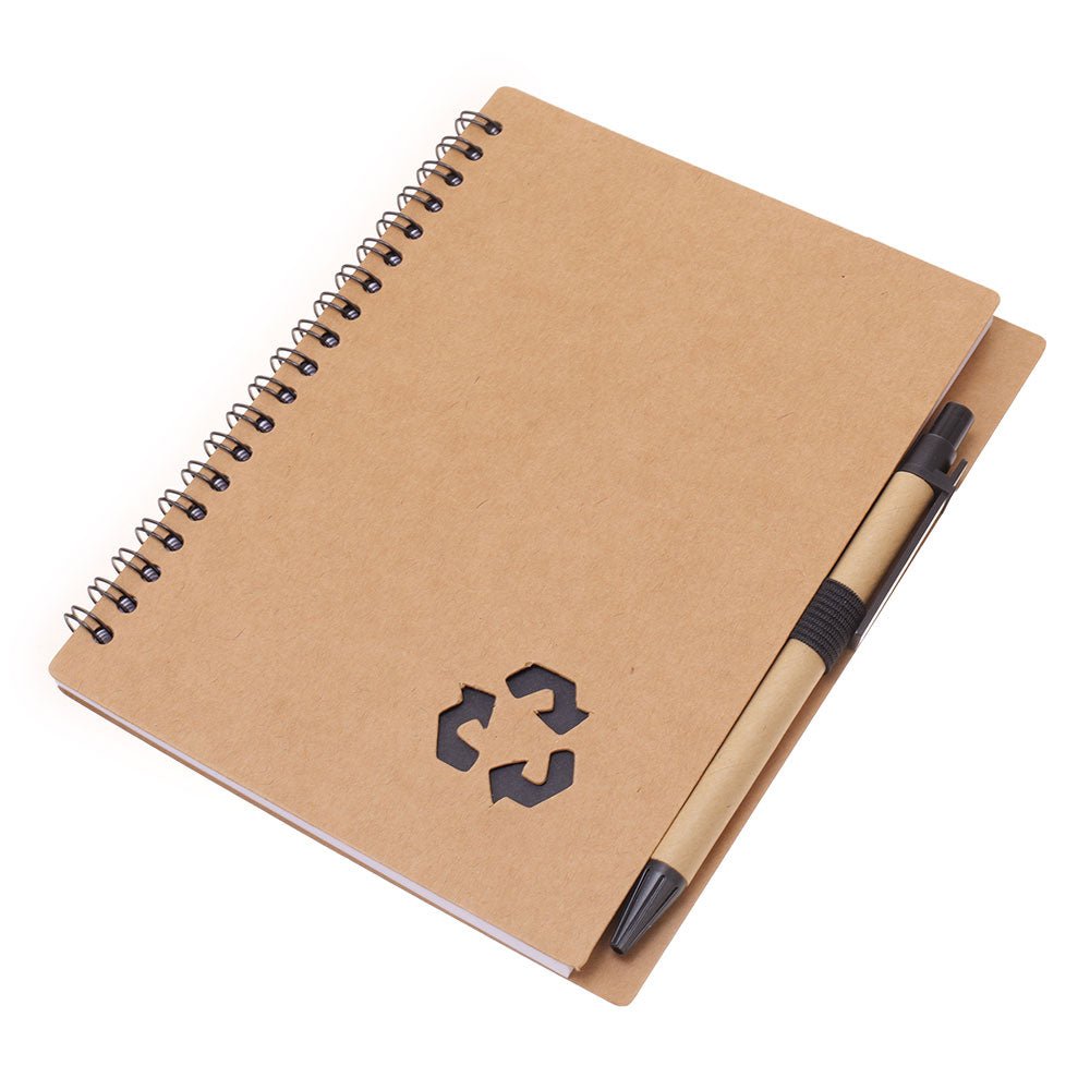Agenda cu pix RECYCLE 13x18 NB320619 - Green Print