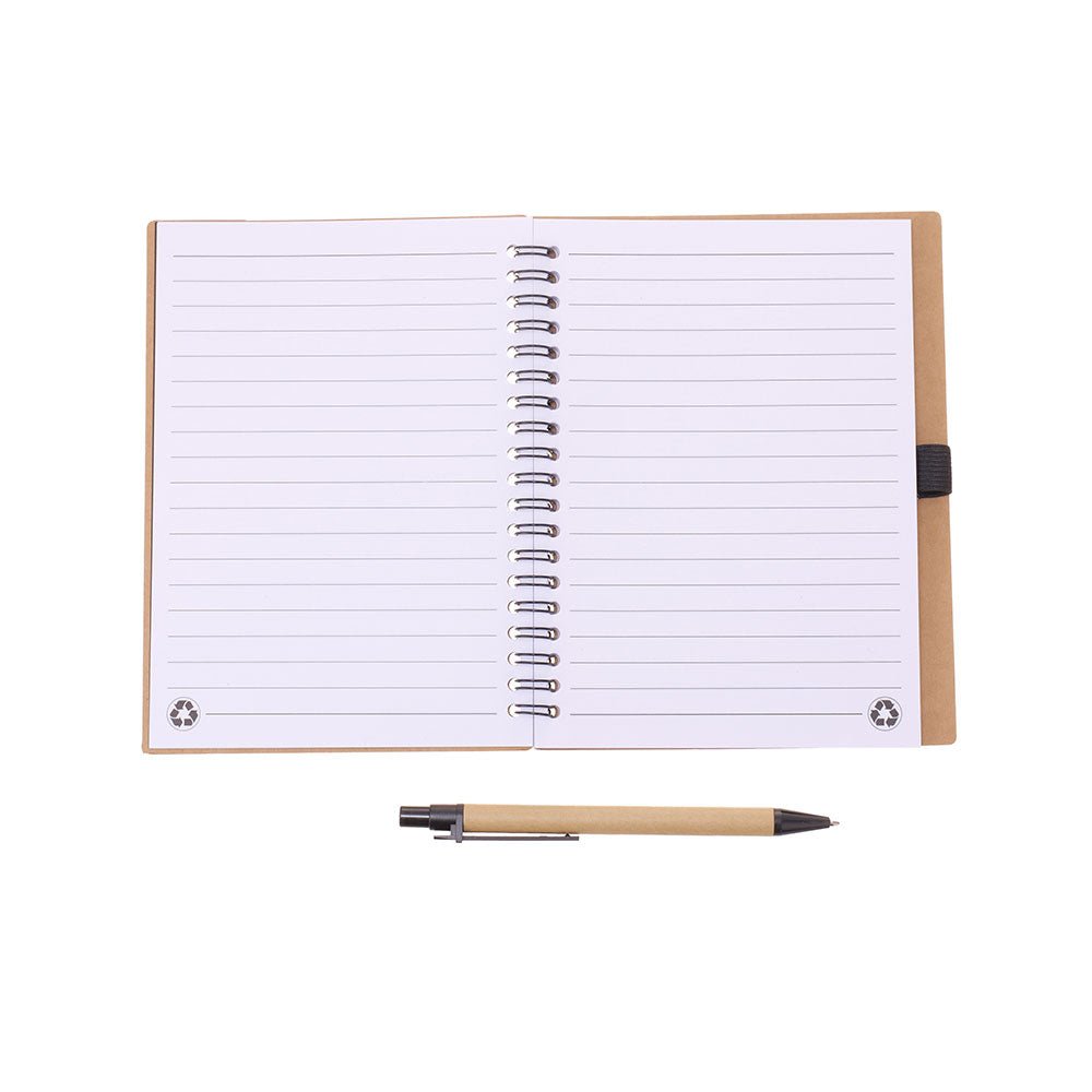 Agenda cu pix RECYCLE 13x18 NB320619 - Green Print