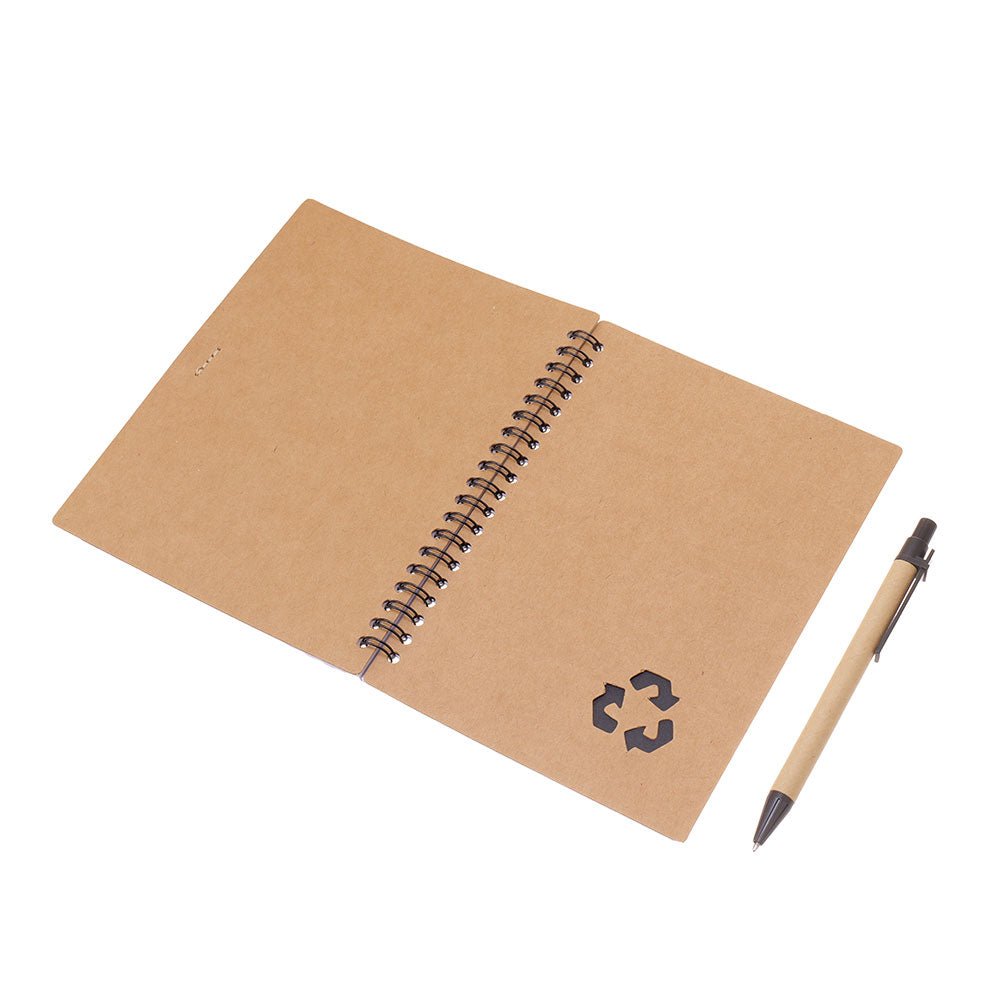 Agenda cu pix RECYCLE 13x18 NB320619 - Green Print