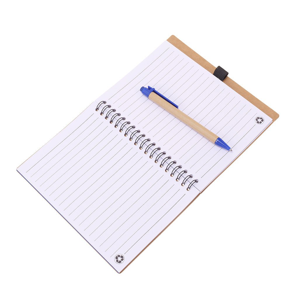 Agenda cu pix RECYCLE 13x18 NB320615 - Green Print