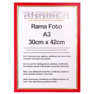 Rama foto Madrid rosu+auriu A3 FMA3-41 - Green Print