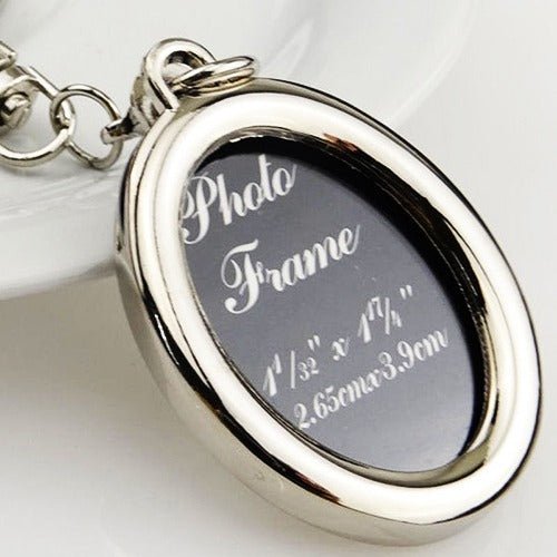 Breloc metalic insertie foto oval SO22 - Green Print