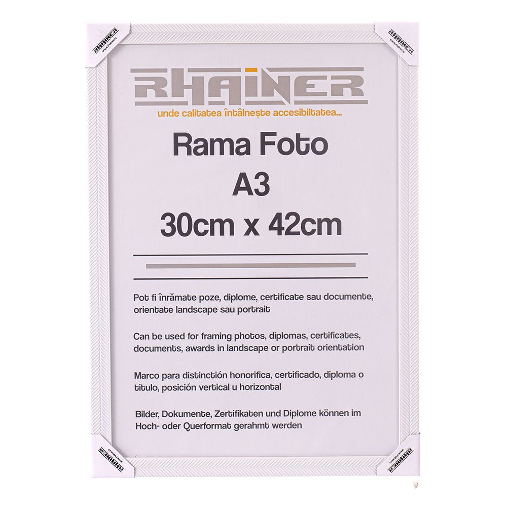 Rama foto Leon alb texturat A3 FP086A366 - Green Print