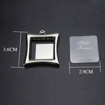 Breloc metalic insertie foto patrat SS22 - Green Print