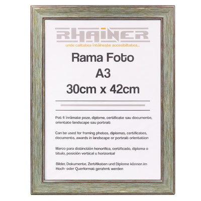 Rama foto Malaga verde+visiniu A3 FP01117A3 - Green Print