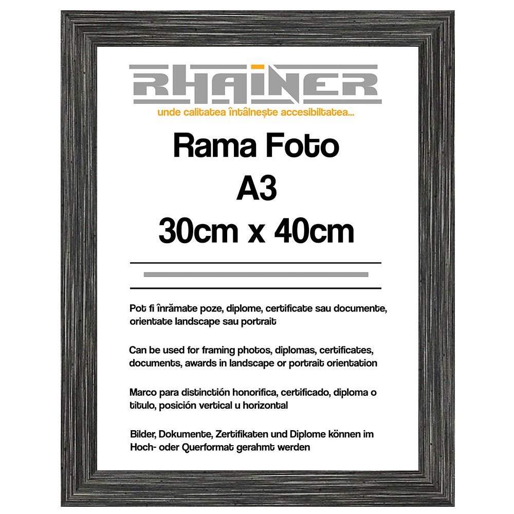 Rama foto Madrid antracit A3 FP091119A3 - Green Print