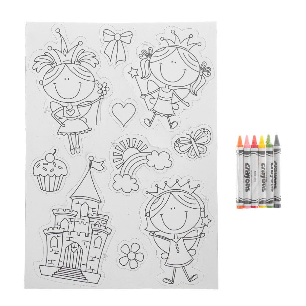 Set magneti de frigider de colorat - Printesa in castel DY456434 - Green Print