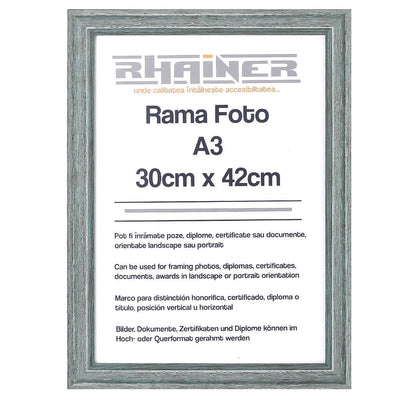 Rama foto Bilbao albastru deschis A3 FP01015A3 - Green Print