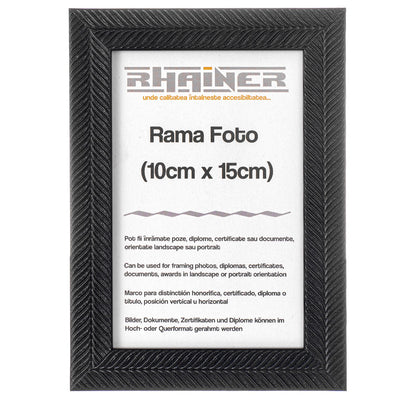 Rama foto Leon negru texturat 10x15 FP0869110 - Green Print