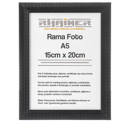Rama foto Leon negru texturat A5 FP08691A5 - Green Print