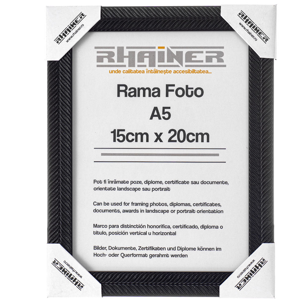 Rama foto Leon negru texturat A5 FP08691A5 - Green Print