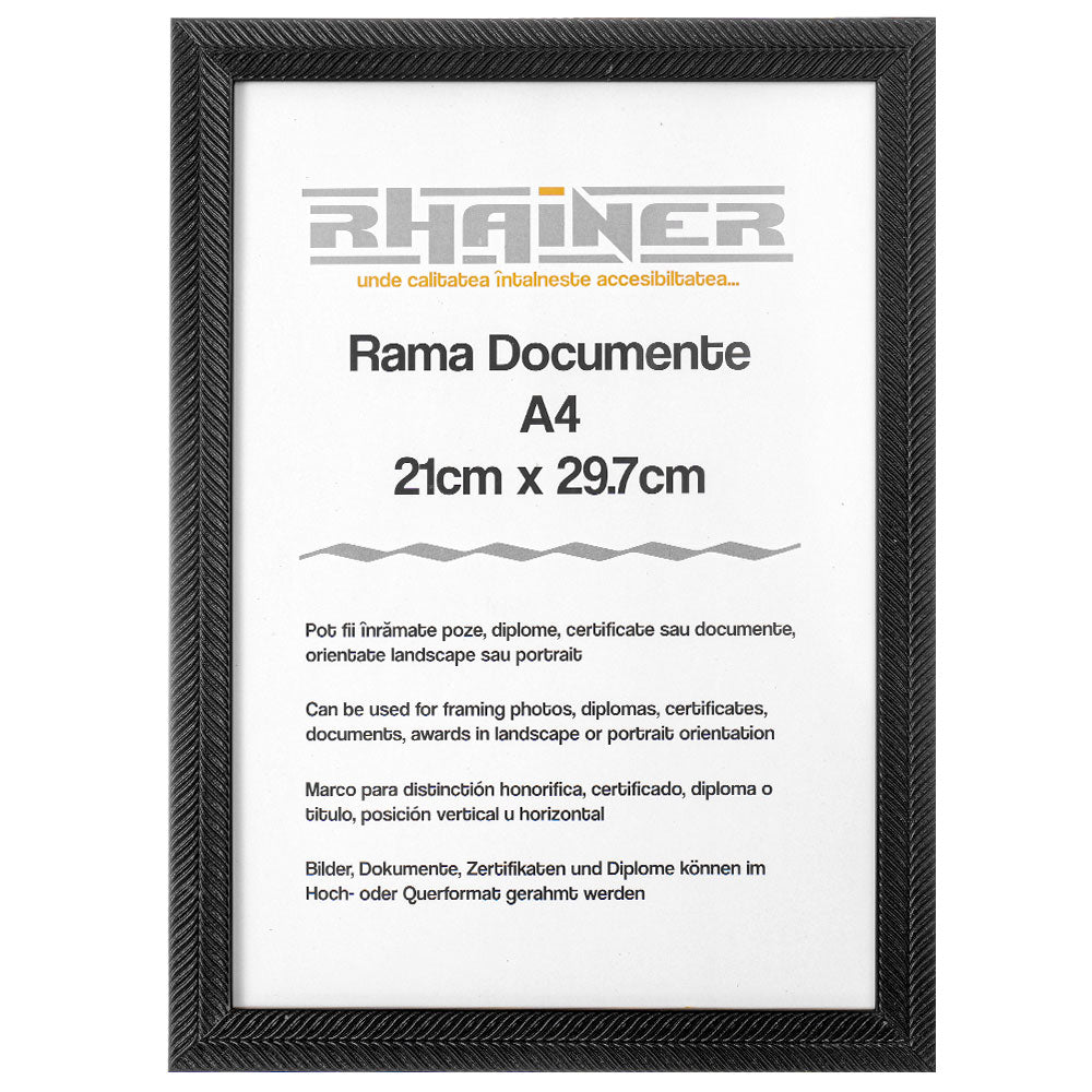 Rama foto Leon negru texturat A4 FP08691A4 - Green Print