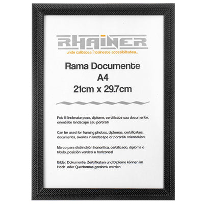 Rama foto Leon negru texturat A4 FP08691A4 - Green Print