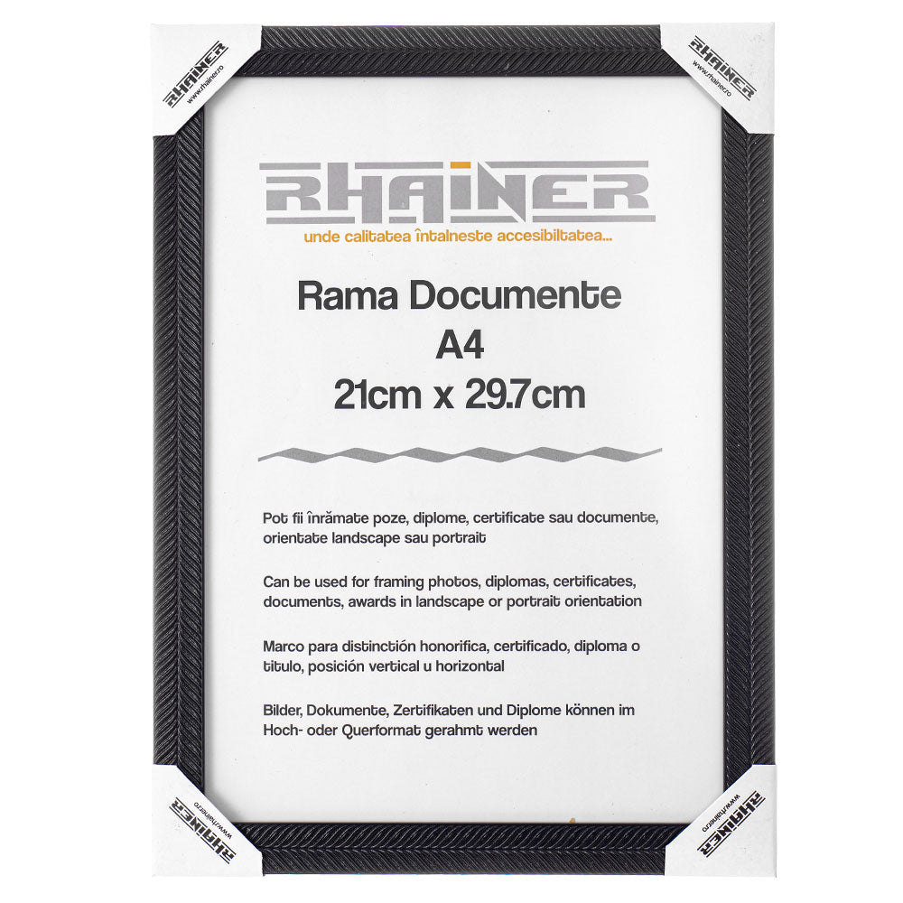 Rama foto Leon negru texturat A4 FP08691A4 - Green Print