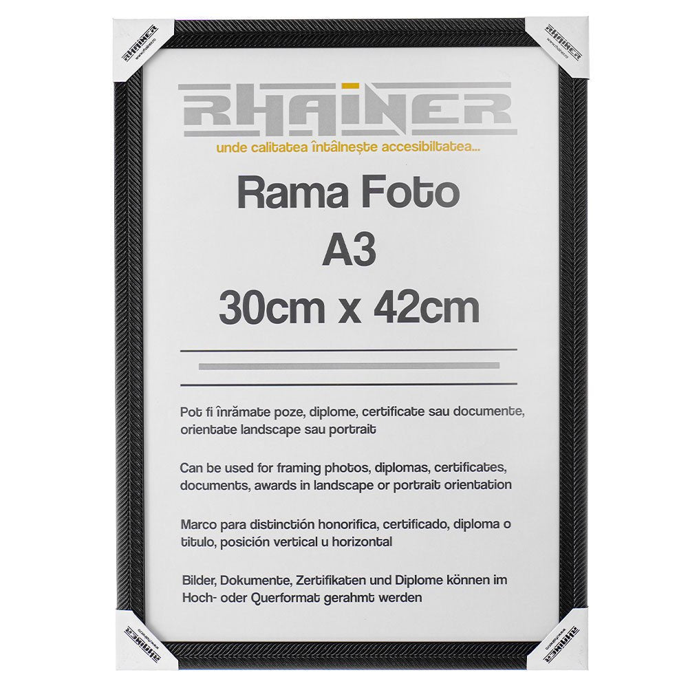 Rama foto Leon negru texturat A3 FP08691A3 - Green Print