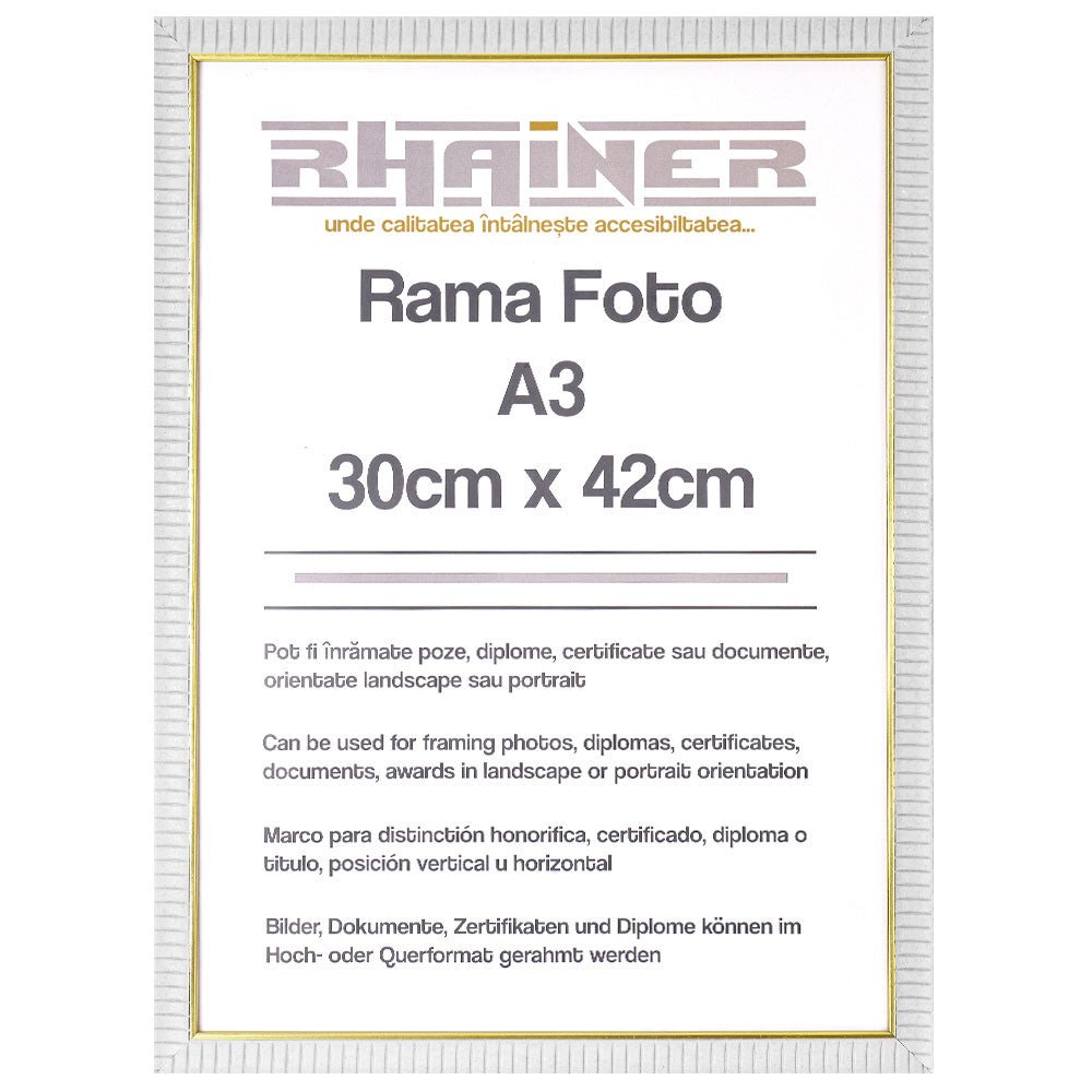 Rama foto Merida alb+auriu A3 FP09001A3 - Green Print