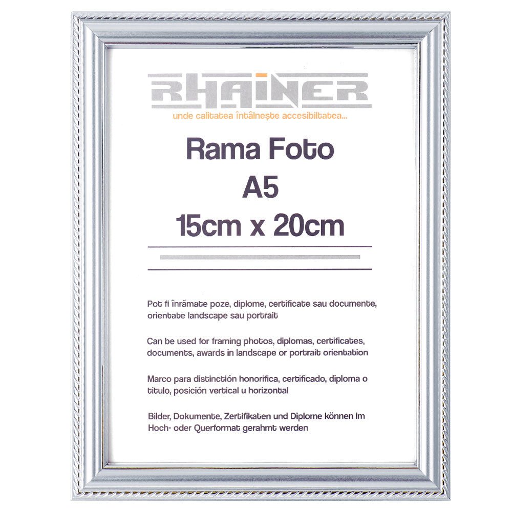 Rama foto Athos argintiu A5 FP033522A5 - Green Print