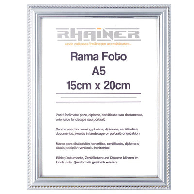 Rama foto Athos argintiu A5 FP033522A5 - Green Print