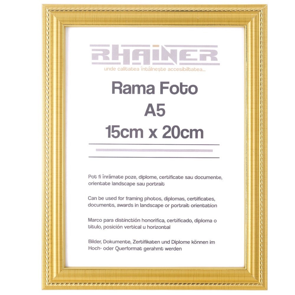 Rama foto Athos auriu A5 FP033521A5 - Green Print
