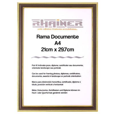 Rama foto Athos maro+auriu A4 FP033514A4 - Green Print