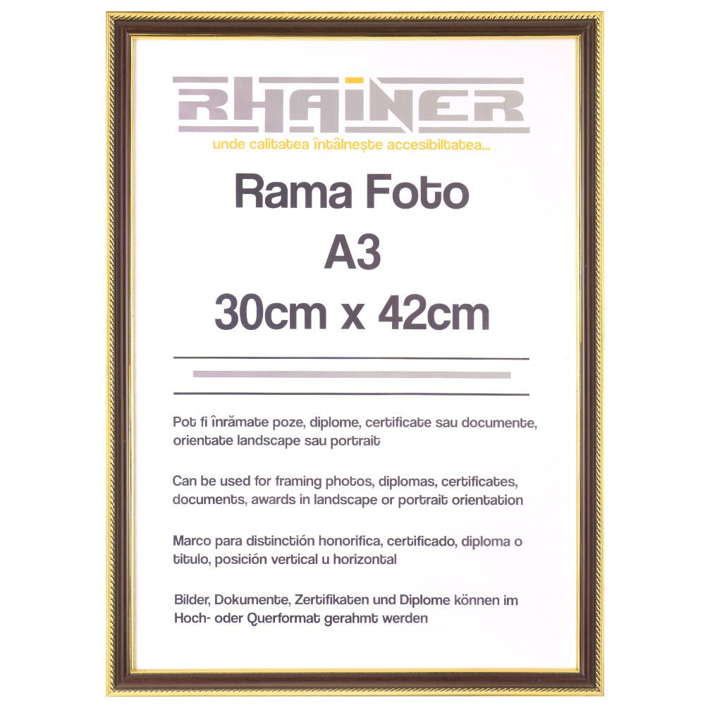 Rama foto Athos maro+auriu A3 FP033514A3 - Green Print