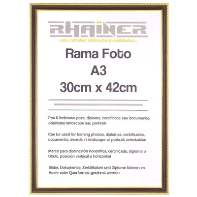 Rama foto Athos maro+auriu A3 FP033514A3 - Green Print