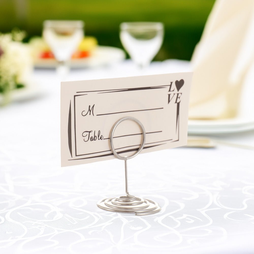 Suport metalic numere de masa si place card - ROTUND SM200101 - Green Print