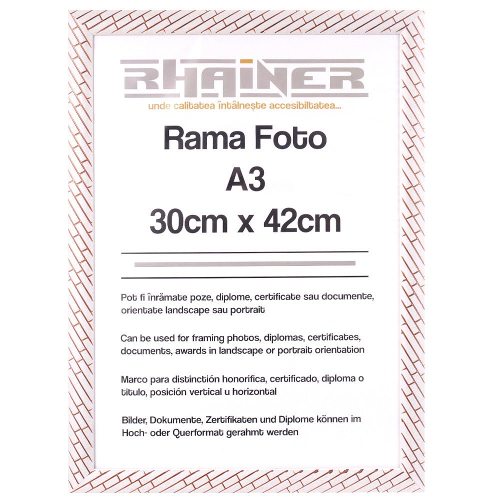 Rama foto Barrio alb+auriu rose A3 FP07121A3 - Green Print