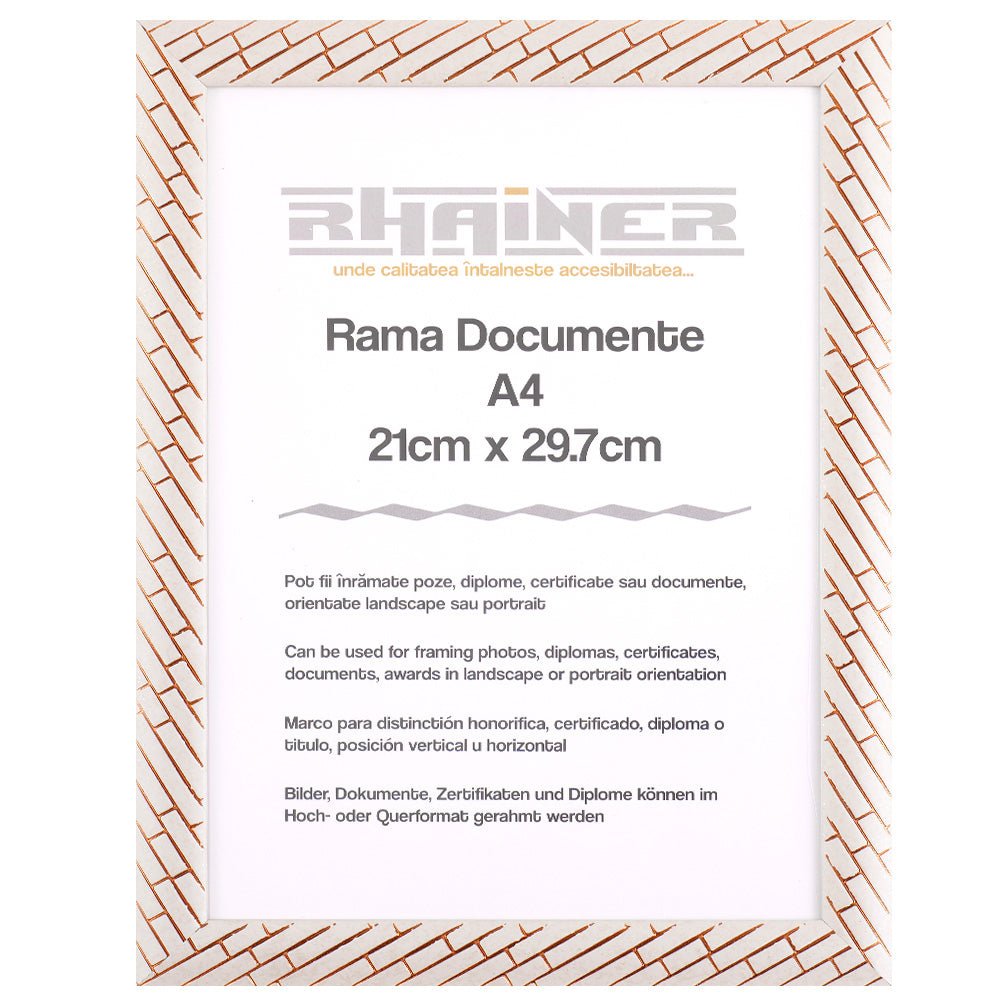 Rama foto Barrio alb+auriu rose A4 FP07121A4 - Green Print